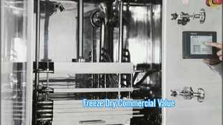 Liofilizador industrial con estante máximo de 100 kg