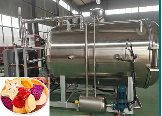 Máquina de secado por congelación de alimentos y frutas con sistema de refrigeración Bitzer