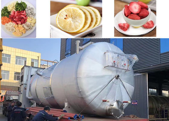Secador de congelación industrial de alimentos de gran tamaño con sistema de control PLC y nivel de ruido de 50 dB