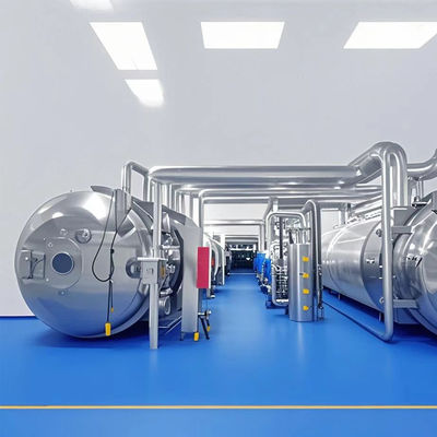 Máquina de liofilización de gran tamaño comercial de 1 tonelada de capacidad para lácteos / polvo