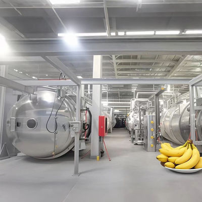 Liofilizador a escala industrial por lotes de 1 tonelada, sistema de secado comercial energéticamente eficiente