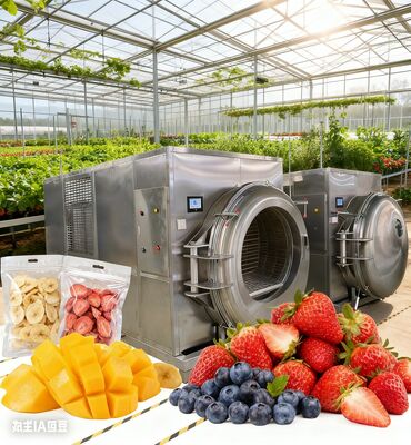 El modelo más grande de cosecha correcta: secador de congelación de grado industrial. Preserva los productos a granel y la carne de manera eficiente. Construye un negocio próspero