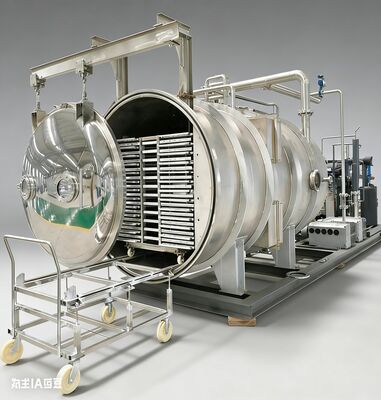 Construido para Procesamiento Farmacéutico y de Alimentos a Granel | Liofilizador Comercial de 150 kg por Lote, Cámara de Acero Inoxidable, Control de Temperatura de Precisión y Tecnología de Ahorro de Energía