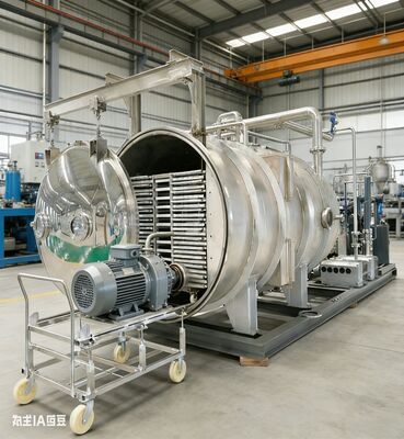 De la granja al mercado, la perfección asegurada. Nuestras liofilizadoras de gran capacidad de 200 kg procesan frutas a granel, mariscos y comidas preparadas mientras conservan el 98% de los nutrientes y el sabor original.