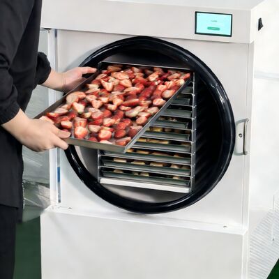 Máquina de secado por congelación para el hogar de tamaño mediano que utiliza el método de calefacción eléctrica garantiza el funcionamiento energético y el secado constante a través de lotes