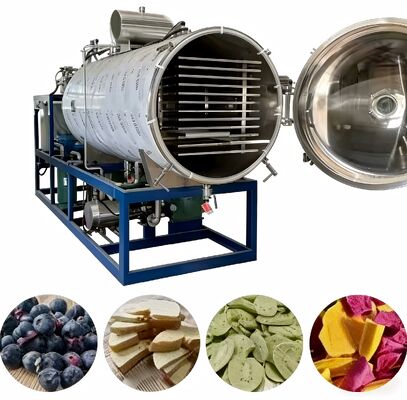 Modo de funcionamiento automático Secador de congelación industrial con un nivel de ruido de 70 dB y un nivel de vacío inferior a 13 Pa