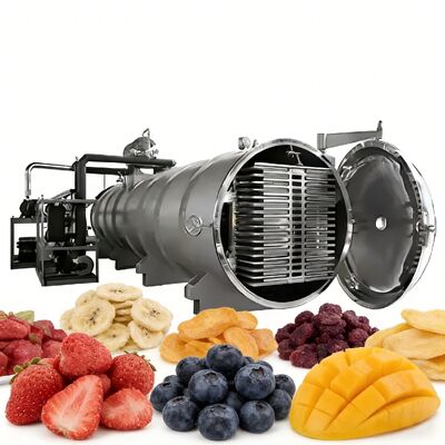 Rango de temperatura de menos 50 Celsius a más 80 Celsius Máquina liofilizadora de vacío que incorpora sistema de control PLC para garantizar la liofilización