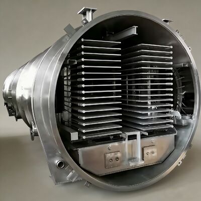 Liofilizadora Industrial de 12700 x 2600 x 3300 mm con Unidad de Refrigeración BITZER o Leybold y Nivel de Vacío Inferior a 13 Pa para Garantizar la Liofilización