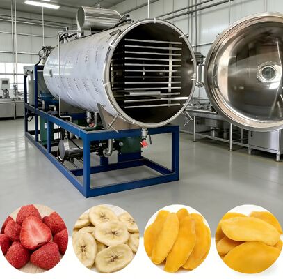 Máquina liofilizadora de acero inoxidable 304 con sistema de enfriamiento por agua, ideal para aplicaciones de laboratorio e industriales