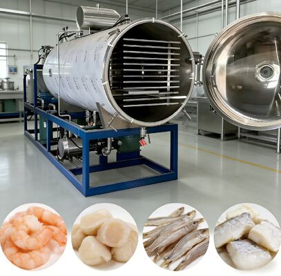 Sistema de control PLC Máquina de secado por congelación al vacío que ofrece tiempo de secado de 20 a 24 horas Diseñada para procesos de secado por congelación
