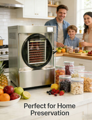 SUS304 máquina de secado de congelación de acero inoxidable para el hogar con pantalla LCD perfecta para secar y mantener la frescura de los alimentos
