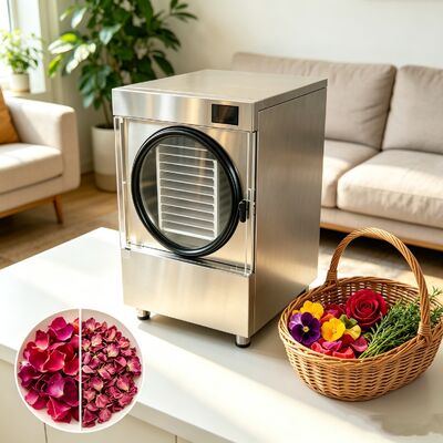 SUS304 de acero inoxidable pequeño liofilizador de capacidad de 20 a 25 kg Diseño compacto para una fácil integración en entornos de laboratorio