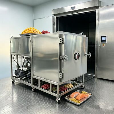 Tamaño de la cámara 1800 1700 1300 mm Secador congelado de verduras con capacidad de lote de 100 kg adaptado para soluciones de secado de verduras