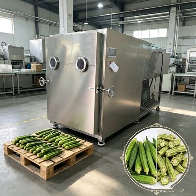 Liofilizador de verduras con refrigeración por aire con sistema de control PLC que garantiza verduras liofilizadas con un tiempo de procesamiento mínimo