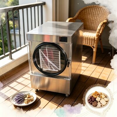 3600W Secador de congelación casero Capacidad de 20 a 25 kg Dimensiones 1100 1000 1180mm Perfecto para el hogar y el procesamiento de alimentos a pequeña escala