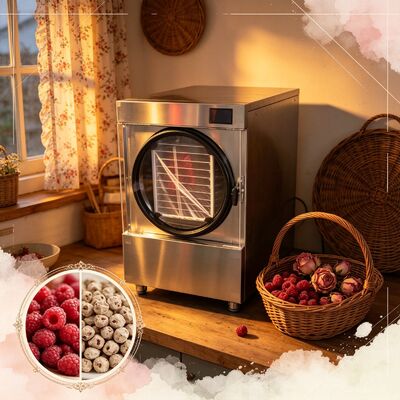 Calentamiento eléctrico para el hogar Secador de congelación SUS304 de acero inoxidable 220V1PH5060HZ Adecuado para la conservación de alimentos y laboratorio