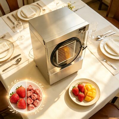 3600W máquina de secado en congelación para el hogar rango de temperatura de menos 50 a más 90 grados diseñado para la deshidratación y la retención de nutrientes