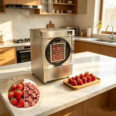 Tensión 220V1PH5060HZ pequeño liofilizador 110010001180mm adecuado para liofilización de los materiales sensibles al calor y delicados