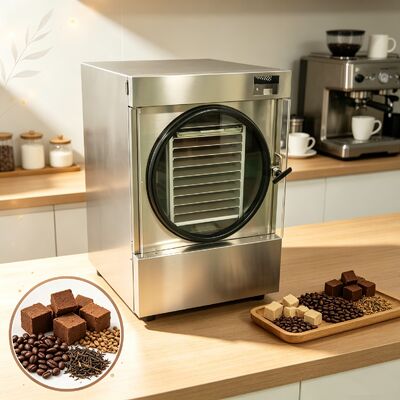 Mini liofilizador de capacidad de 20 a 25 kg Dimensión 1100 1000 1180 mm Perfecto para liofilizar materiales biológicos delicados