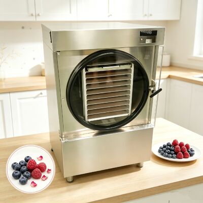 Liofilizador doméstico con compresor Danfoss 220V 1PH 50 60HZ Capacidad 20 25kg Adecuado para frutas, verduras y productos cárnicos
